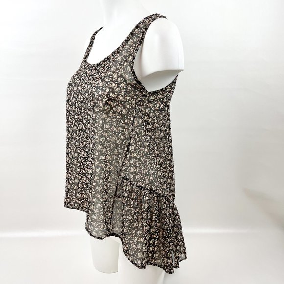 🎀4/$20 Sheer Floral Flowy Top Small - Picture 2 of 4